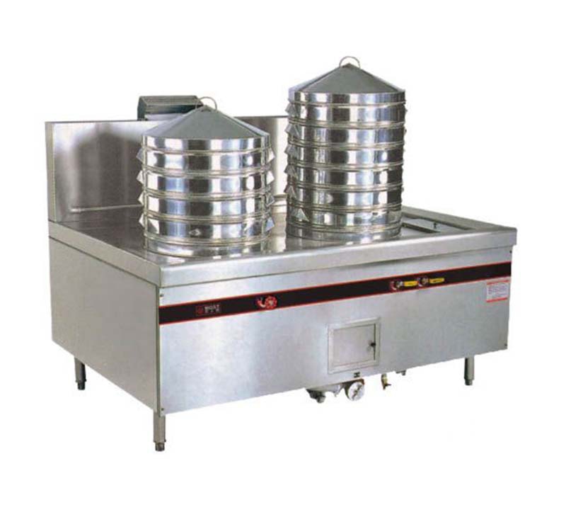 河源雙頭掌蒸爐-食堂廚房工程
